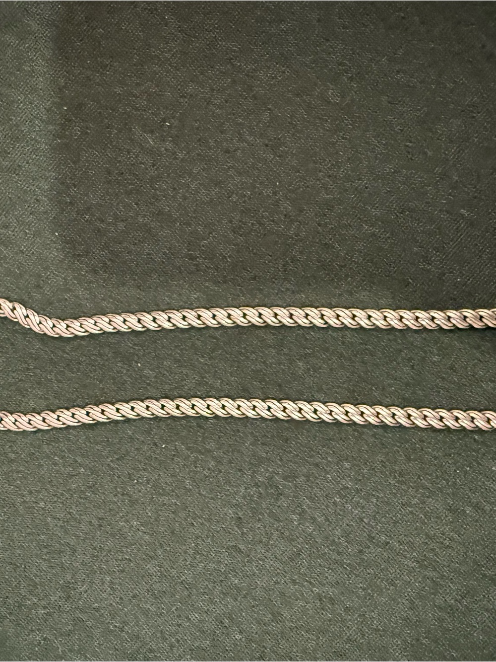 Sikver-Tone Rope Chain Necklace Pair